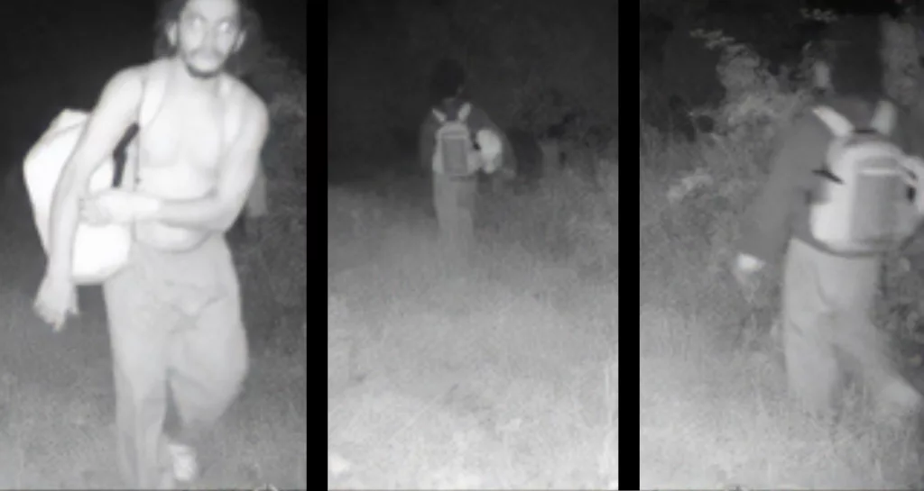Convicted murderer Danelo Cavalcante spotted on surveillance footage on Longwood Gardens trails walking.